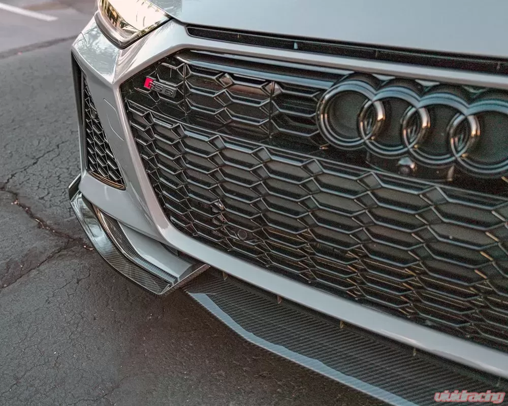 Audi RS 6 Avant C8 Carbon Fiber Front Lip Spoiler - Image 12