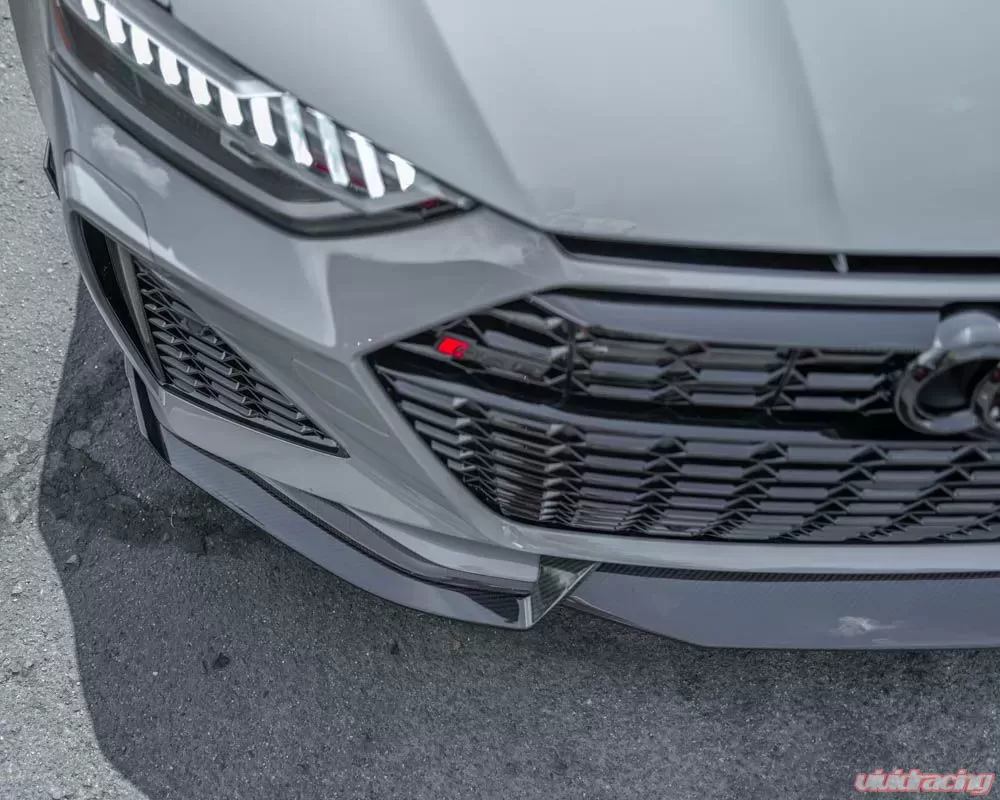 Audi RS 6 Avant C8 Carbon Fiber Front Lip Spoiler - Image 13