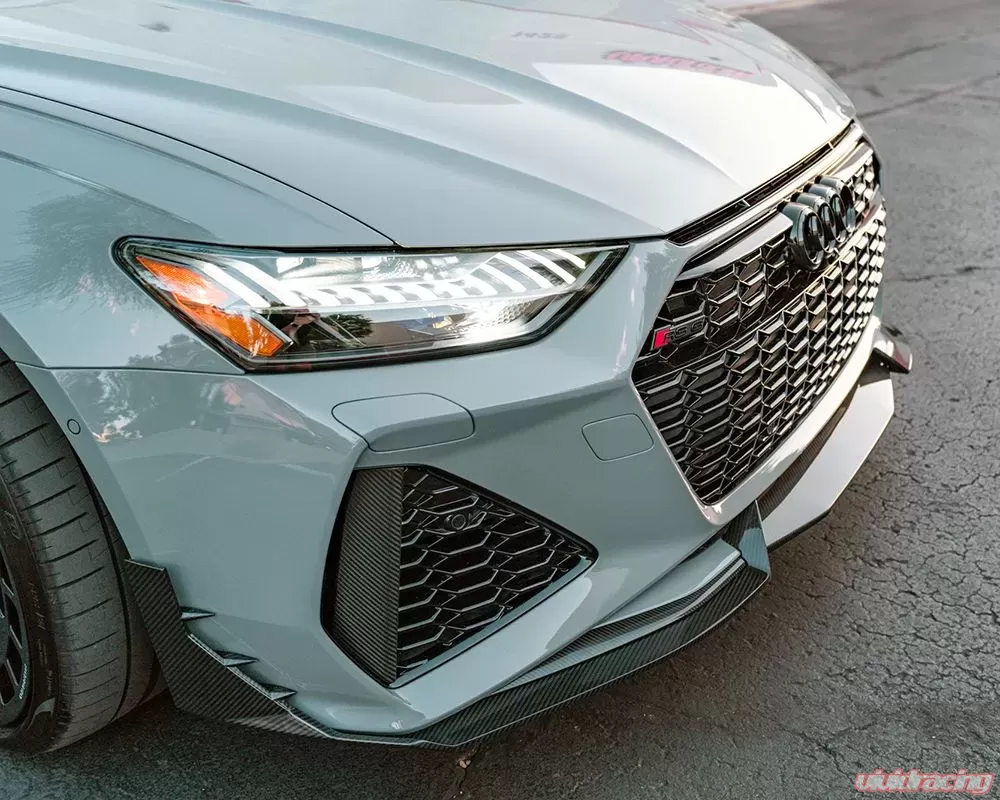 Audi RS 6 Avant C8 Carbon Fiber Front Lip Spoiler - Image 14