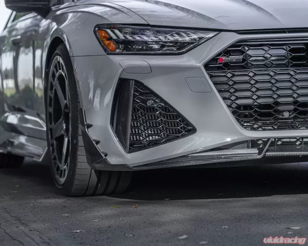 Audi RS 6 Avant C8 Carbon Fiber Front Lip Spoiler - Image 15