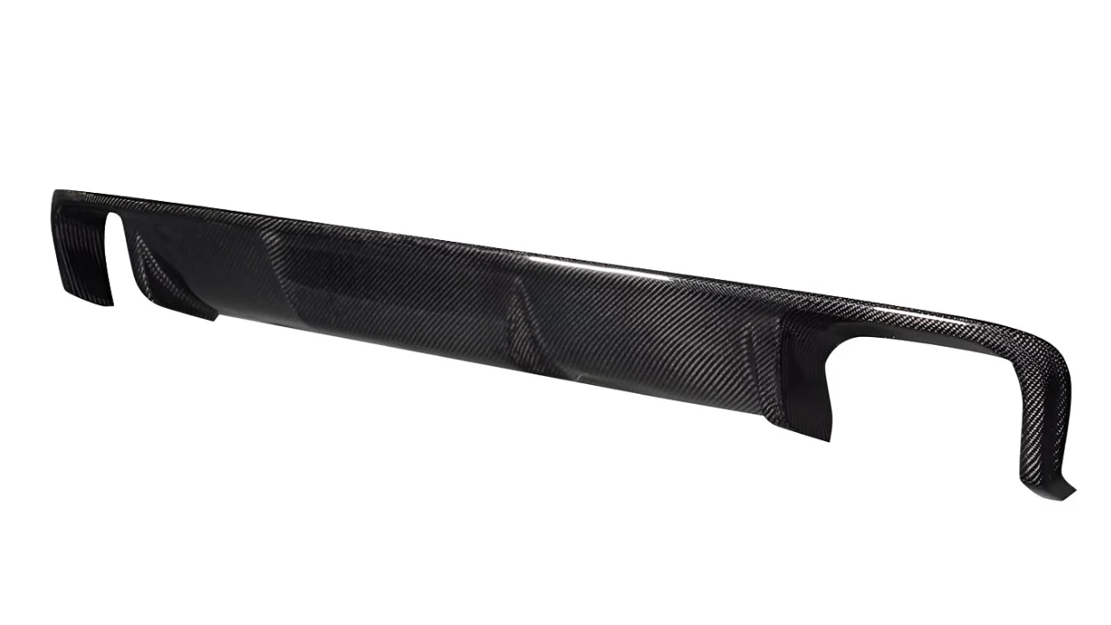 BMW 5 Series F10 (2011-2016) Carbon Fiber Wave Rear Diffuser - Image 3