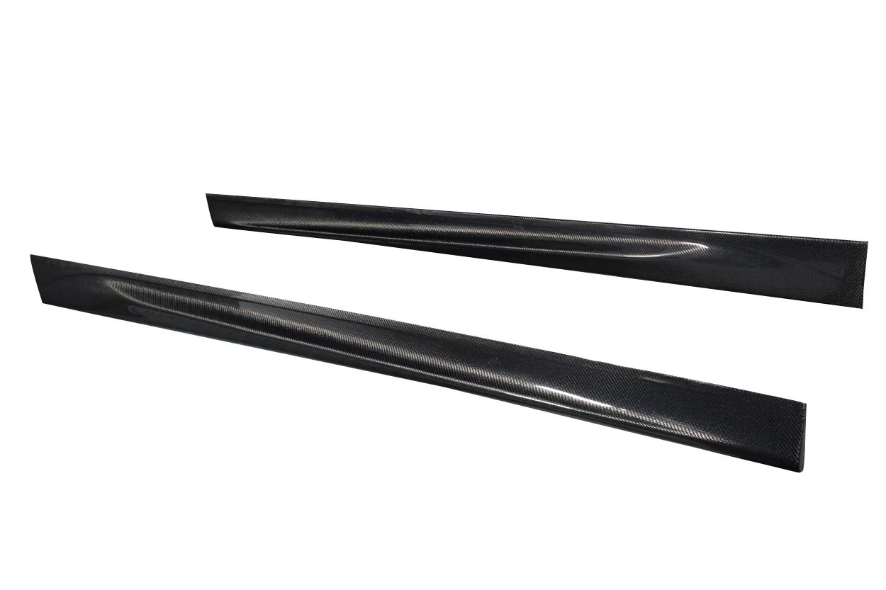 BMW M3 E46 Carbon Fiber 1M Look Side Skirt Rocker Panels - Image 2