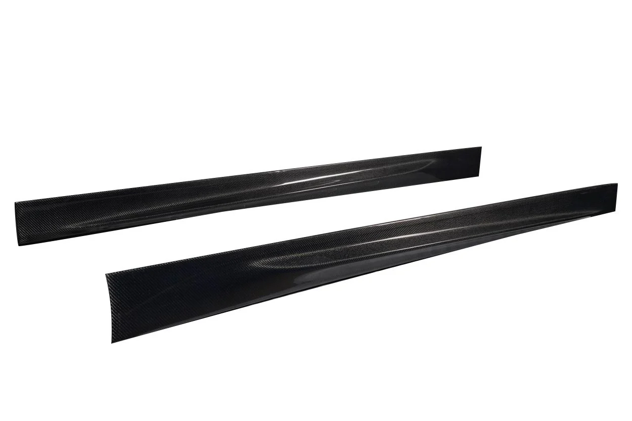 BMW M3 E46 Carbon Fiber 1M Look Side Skirt Rocker Panels - Image 3