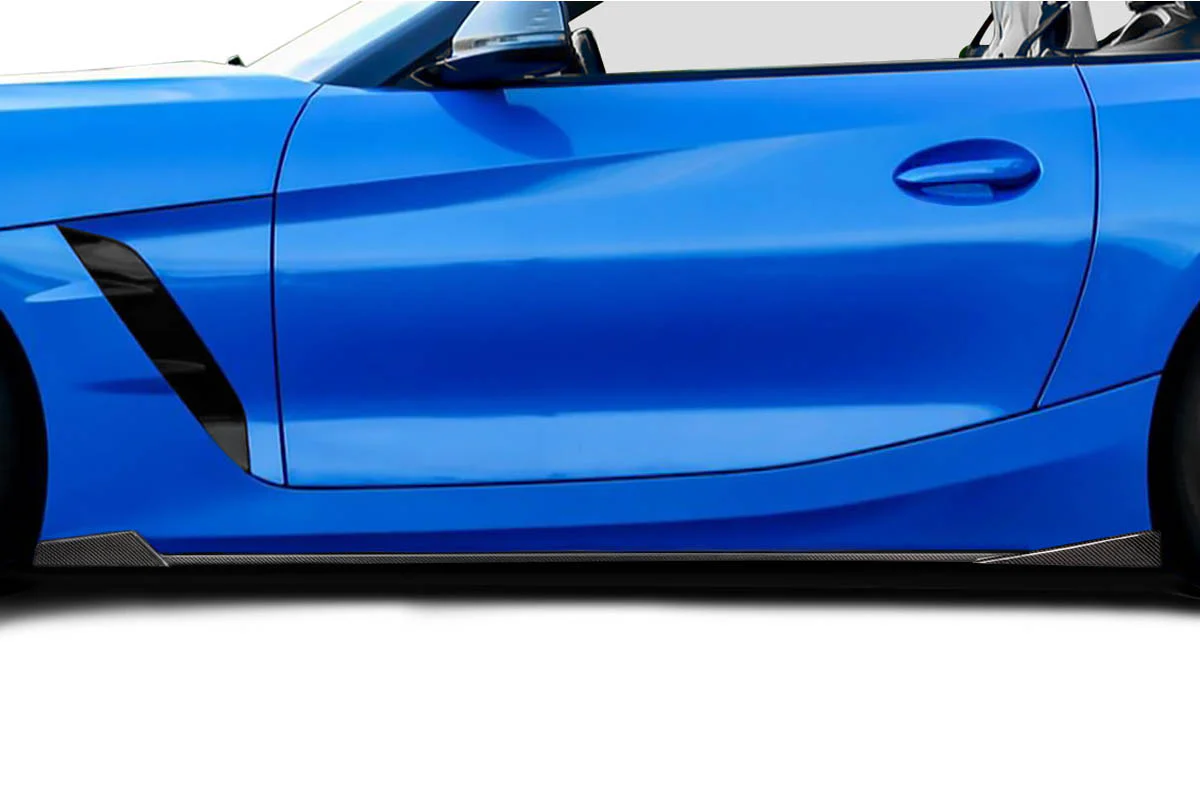 BMW Z4 (2019-2023) Carbon Fiber Zamba Side Skirt Rocker Panel Splitters - Image 4