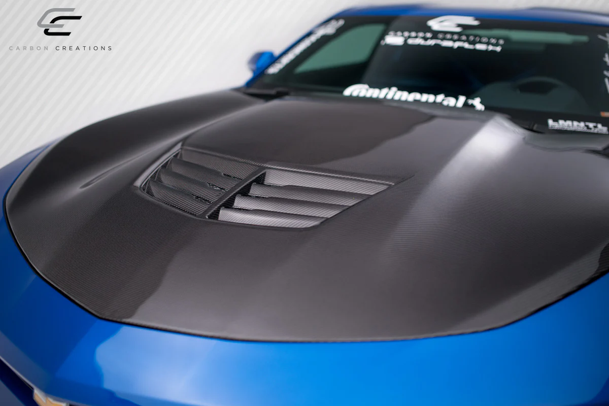 Chevrolet Camaro (2016-2023) Carbon Fiber DriTech Grid Hood - Image 7