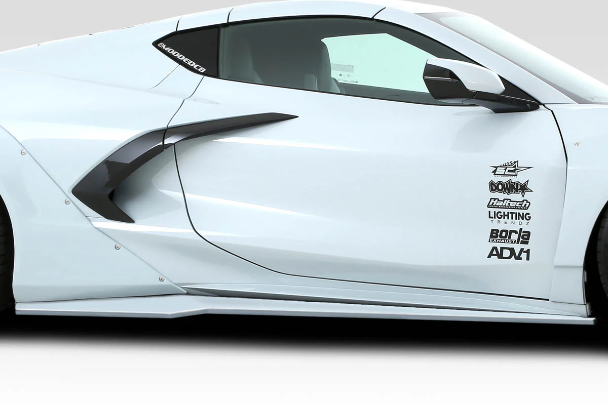 Chevrolet Corvette C8 Gran Veloce Side Skirt Splitters - Image 8