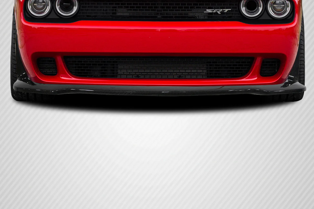 Dodge Challenger (2008-2023) Carbon Fiber Hellcat Look Front Lip - Image 5