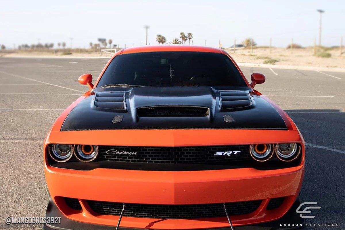 Dodge Challenger (2008-2023) Carbon Fiber Viper Look Hood - Image 6