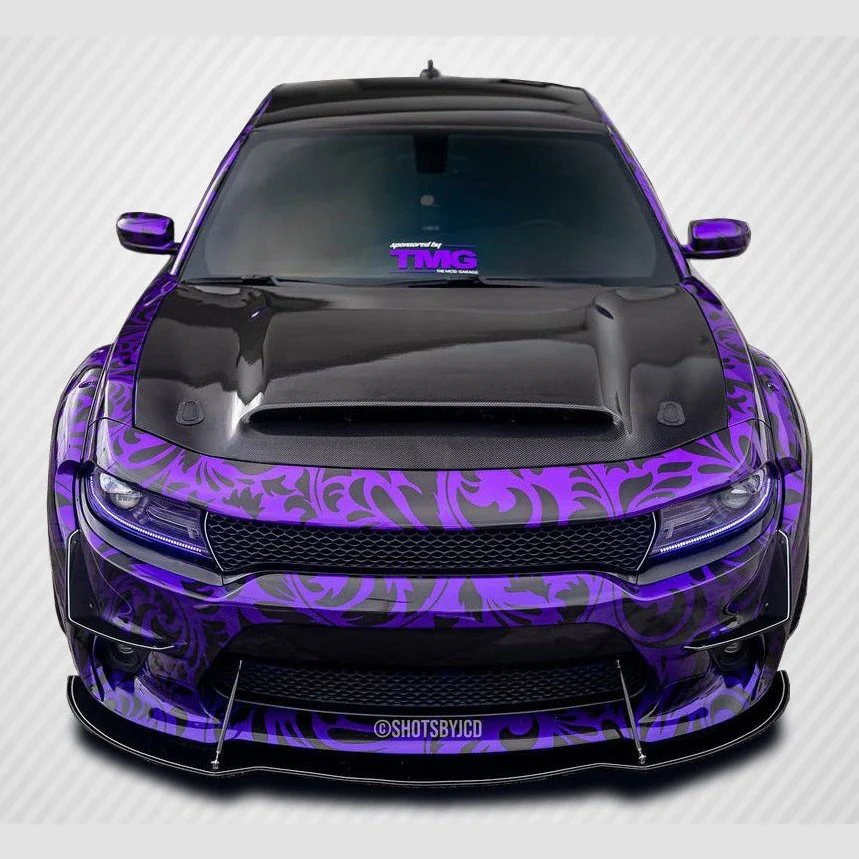 Dodge Charger (2015-2023) Carbon Fiber Demon Look Hood - Image 10