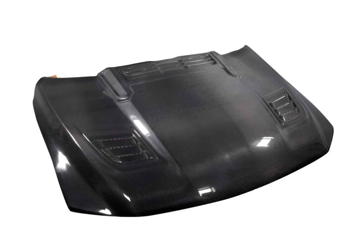 Dodge Ram (2019-2023) Carbon Fiber Rebel Mopar Look Hood - Image 2