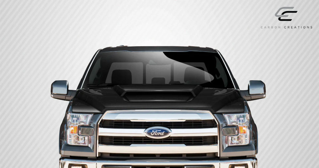 Ford F-150 (2015-2020) Carbon Fiber Grid Hood - Image 5