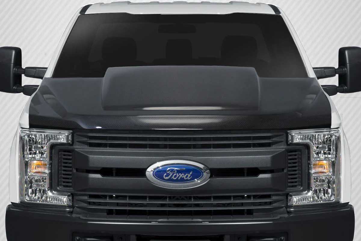 Ford Super Duty F-250 / F-350 / F-450 (2017-2022) Carbon Fiber Cowl Hood - Image 5