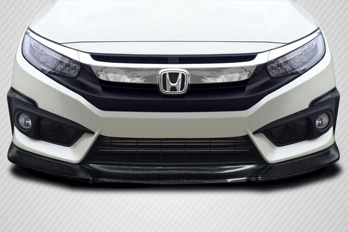 Honda Civic (2016-2018) Carbon Fiber Yoka Front Lip - Image 7