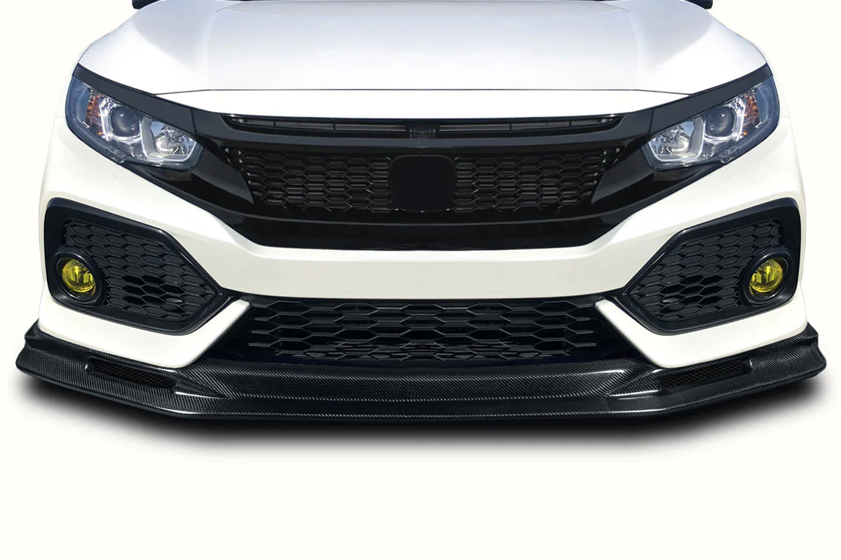 Honda Civic Si / Hatchback (2017-2021) Carbon Fiber Parvin Front Lip Spoiler Air Dam - Image 5