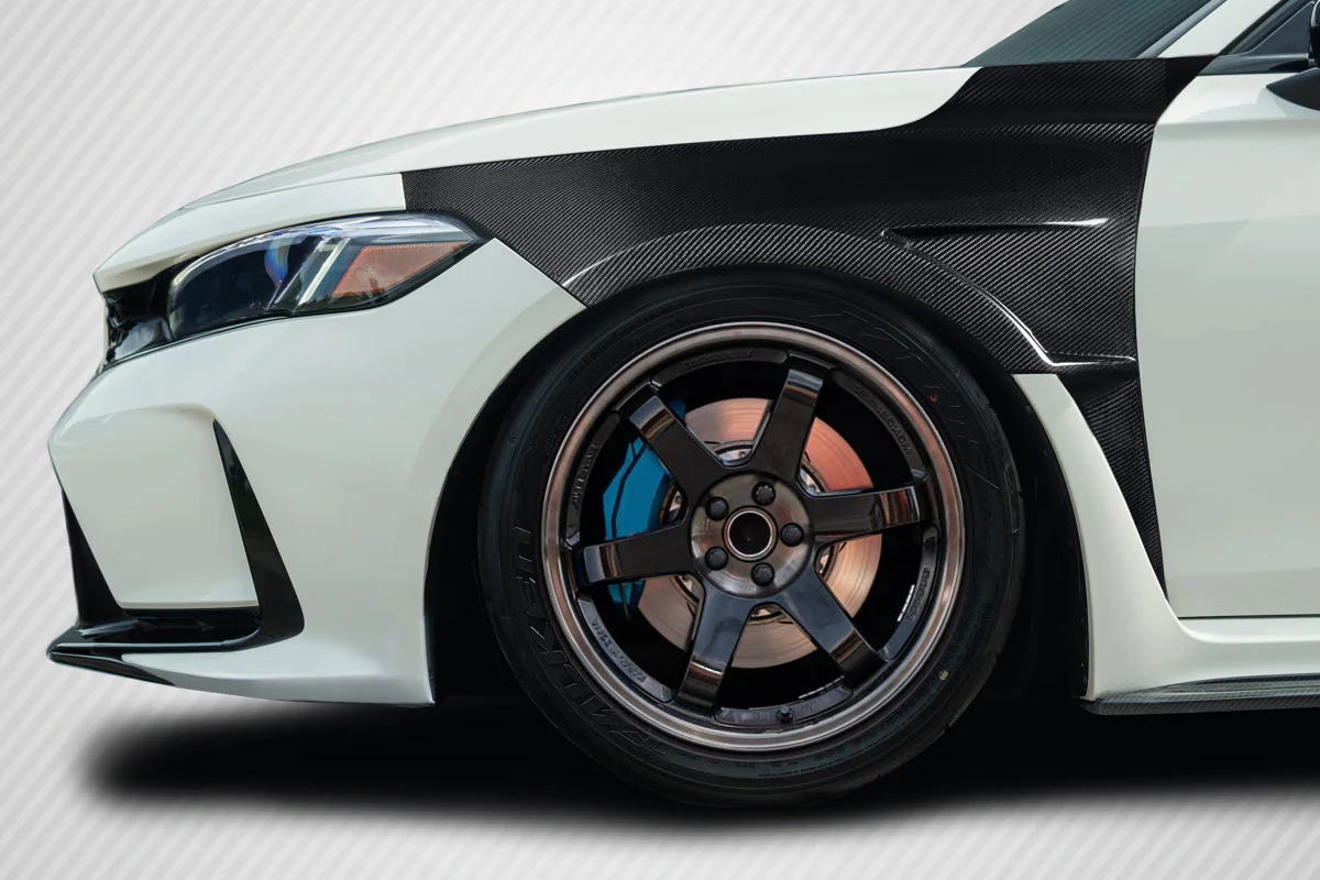 Honda Civic Type R (2023) Carbon Fiber Akora Front Fenders - Image 5