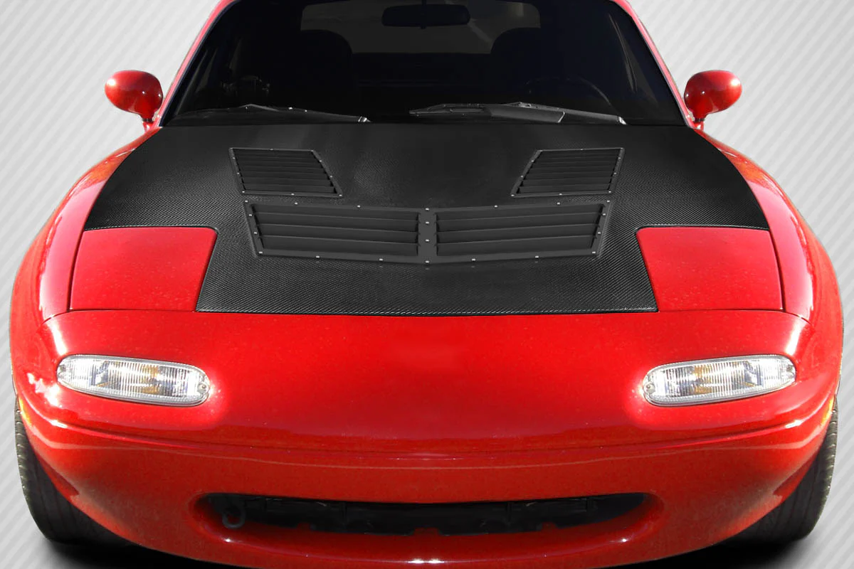 Mazda Miata (1990-1997) Carbon Fiber Iceman Hood - Image 5