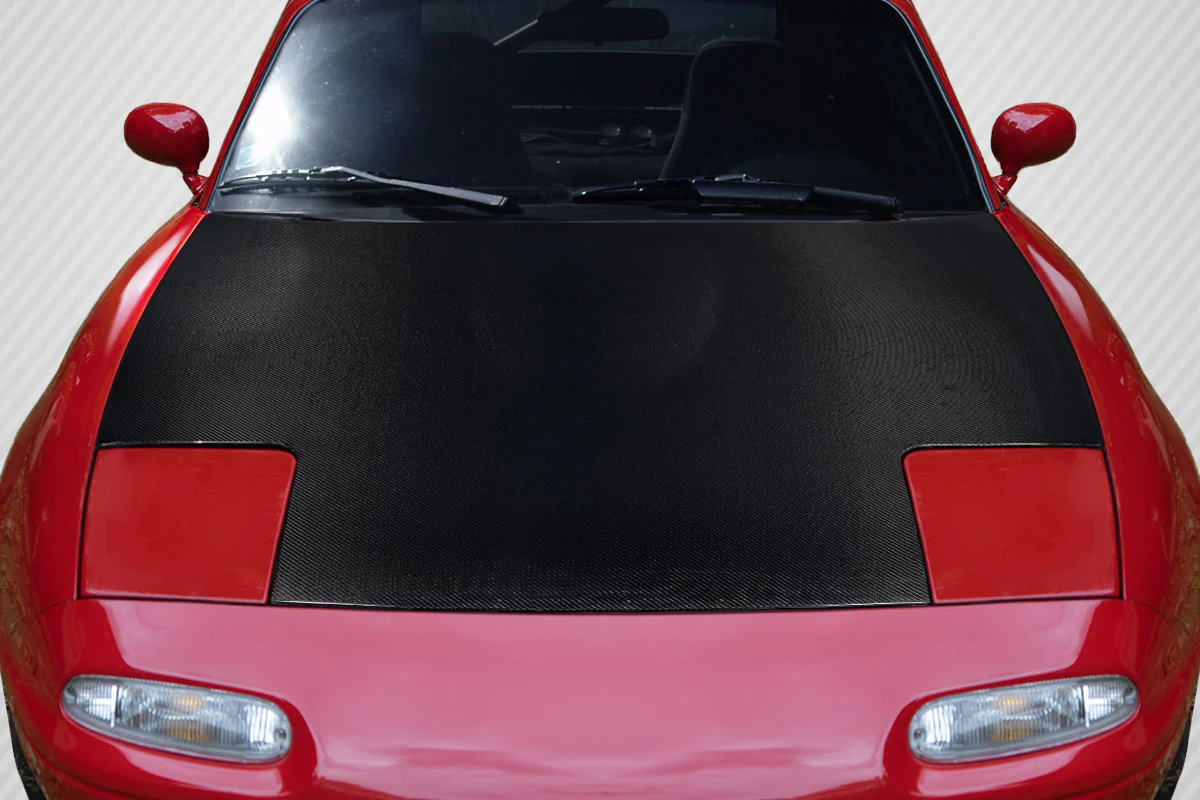Mazda Miata (1990-1997) Carbon Fiber OEM Look Hood - Image 5