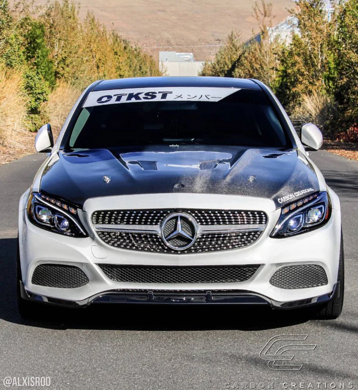 Mercedes C-Class (2015-2021) Carbon Fiber DriTech Black Series Look Hood - Image 11