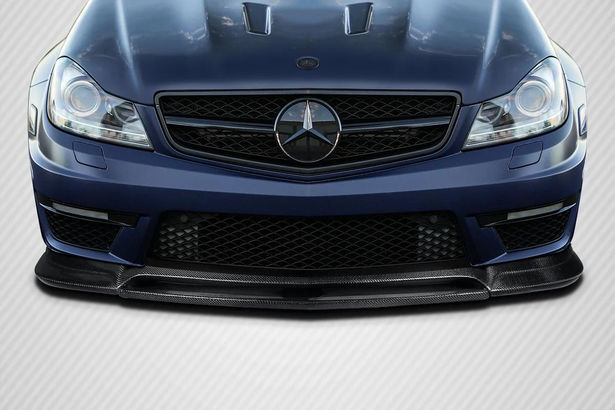 Mercedes C-Class C63 (2012-2014) Carbon Fiber R-Spec Front Lip - Image 5