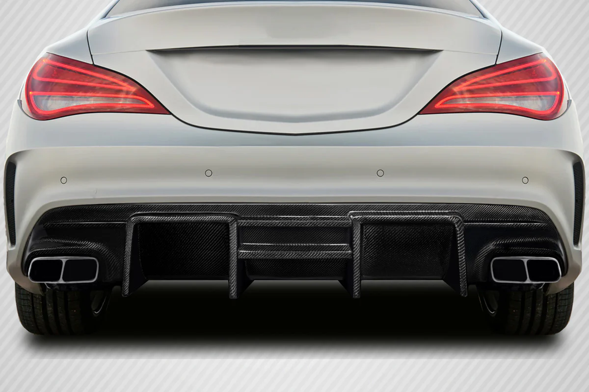 Mercedes CLA-Class (2014-2016) Carbon Fiber Zex Rear Diffuser - Image 6