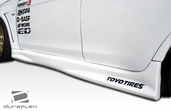 Mitsubishi Evolution X (2008-2015) GT Concept Side Skirts Rocker Panels - Image 7