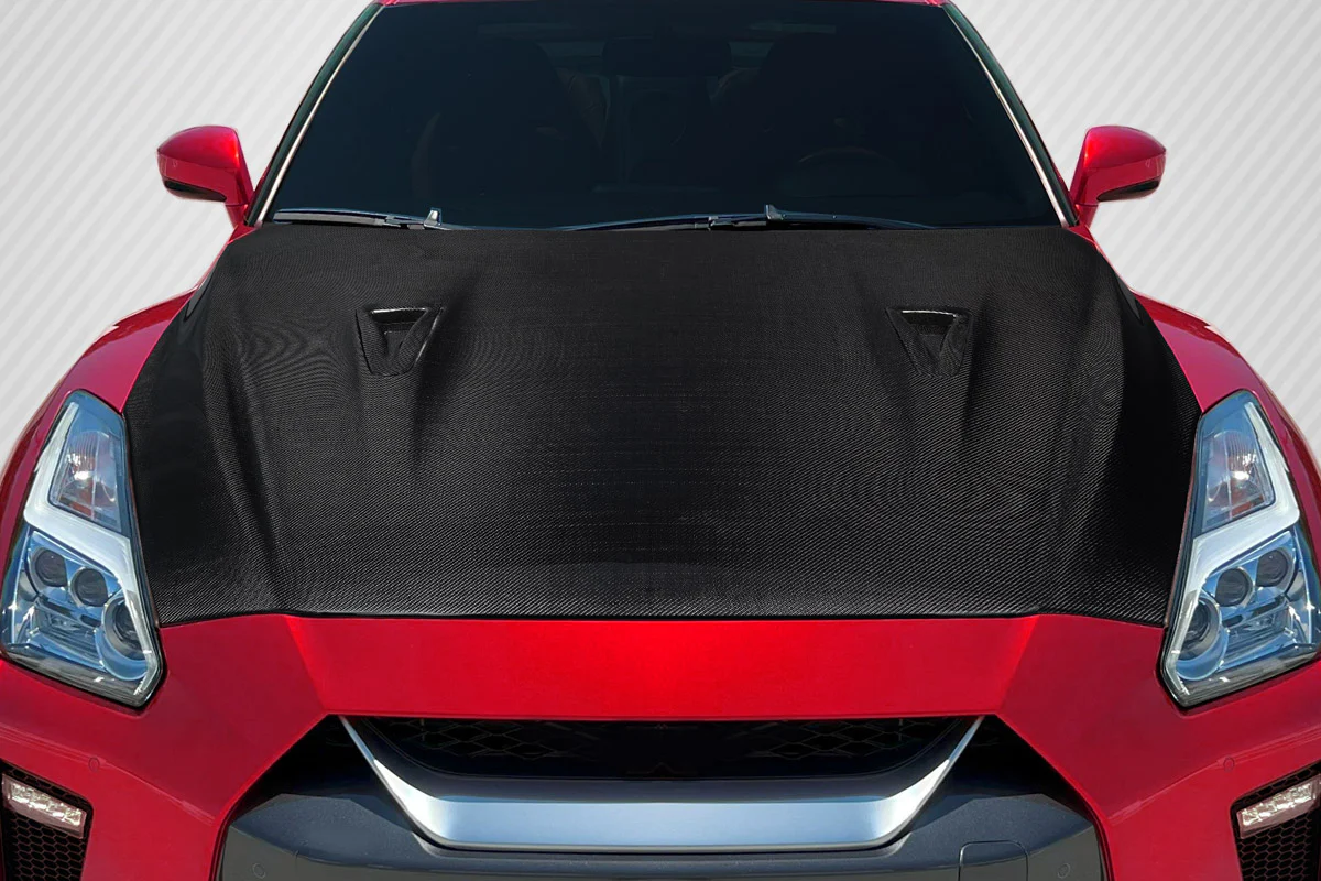 Nissan GT-R R35 (2017-2021) Carbon Fiber OEM Look Hood - Image 5