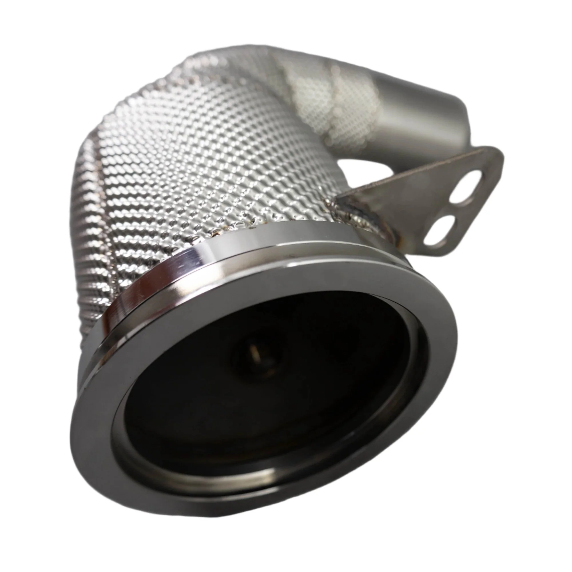 Porsche 992 304SS Catted Downpipe with Heat Shield - Image 3