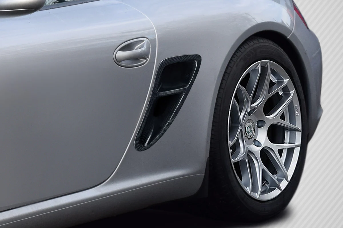 Porsche Cayman / Boxster 987 Carbon Fiber Turbo Look Side Air Vent Ducts - Image 4