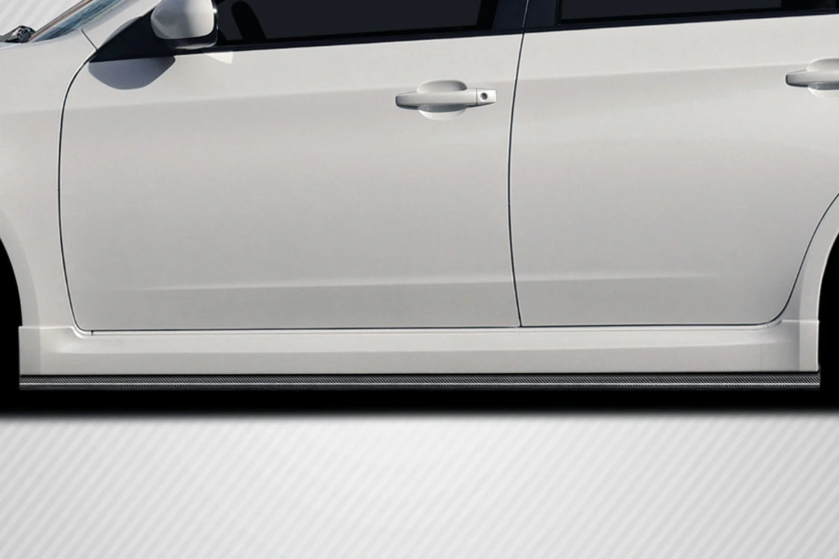 Subaru Impreza WRX (2008-2010) Carbon Fiber Ghost Side Skirt Rocker Panel Splitters - Image 4