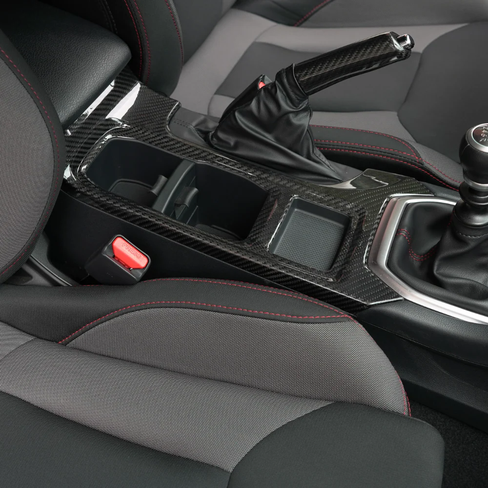Subaru WRX (2022-2024) Tanso Dry Carbon Fiber Cup Holder Trim Cover - Image 3