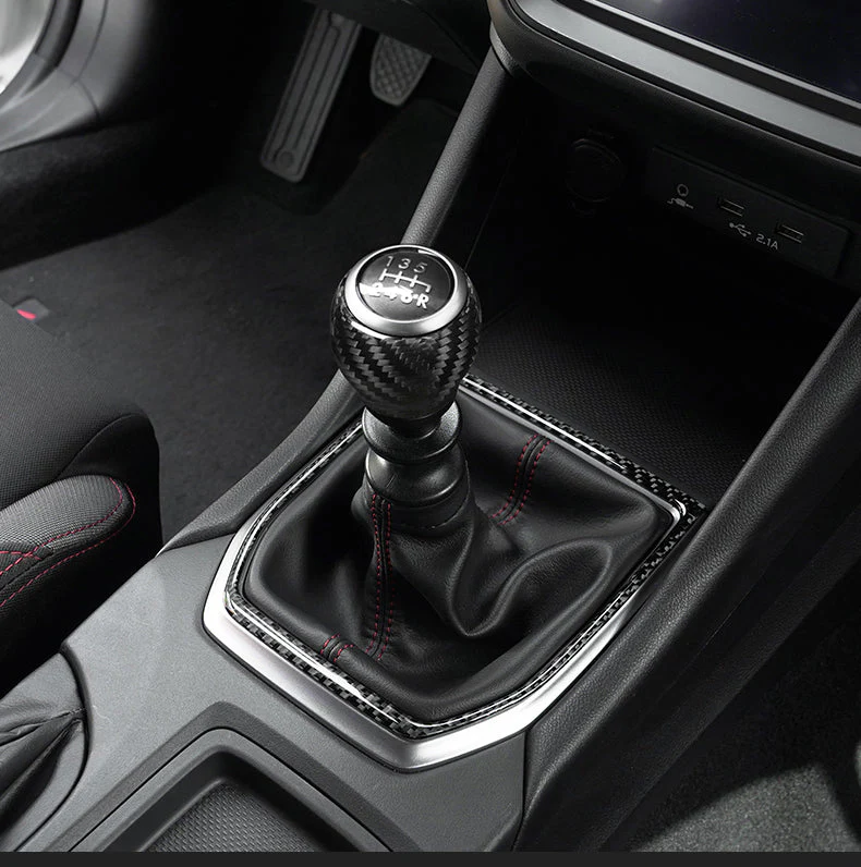 Subaru WRX (2022-2024) Tanso Dry Carbon Fiber Shift Knob Surround Cover - Image 4