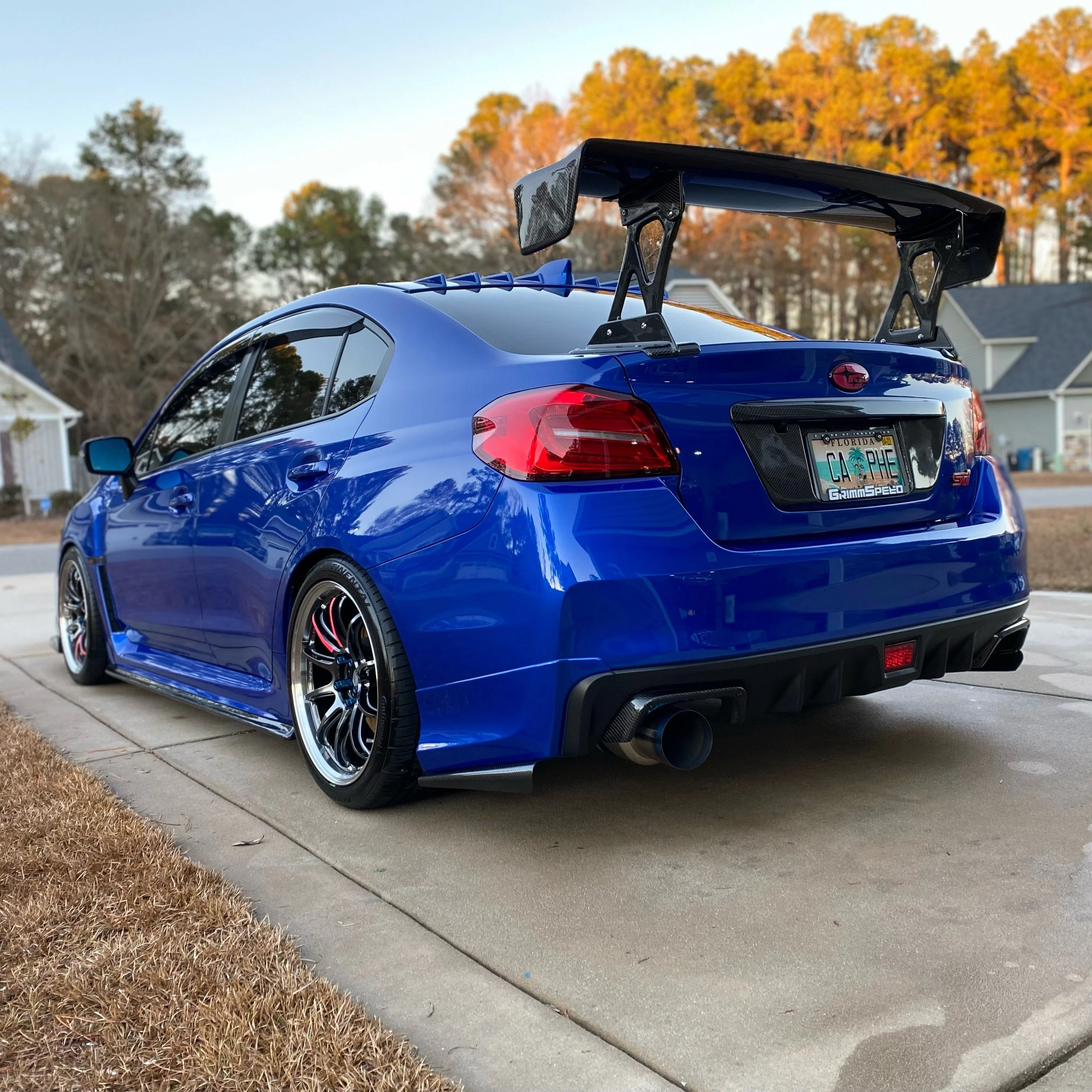 Subaru WRX STI (2015-2021) Carbon Fiber License Plate Backing - Image 3