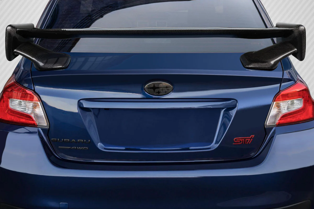 Subaru WRX STI (2015-2021) Carbon Fiber Low Pro Rear Wing Spoiler - Image 7