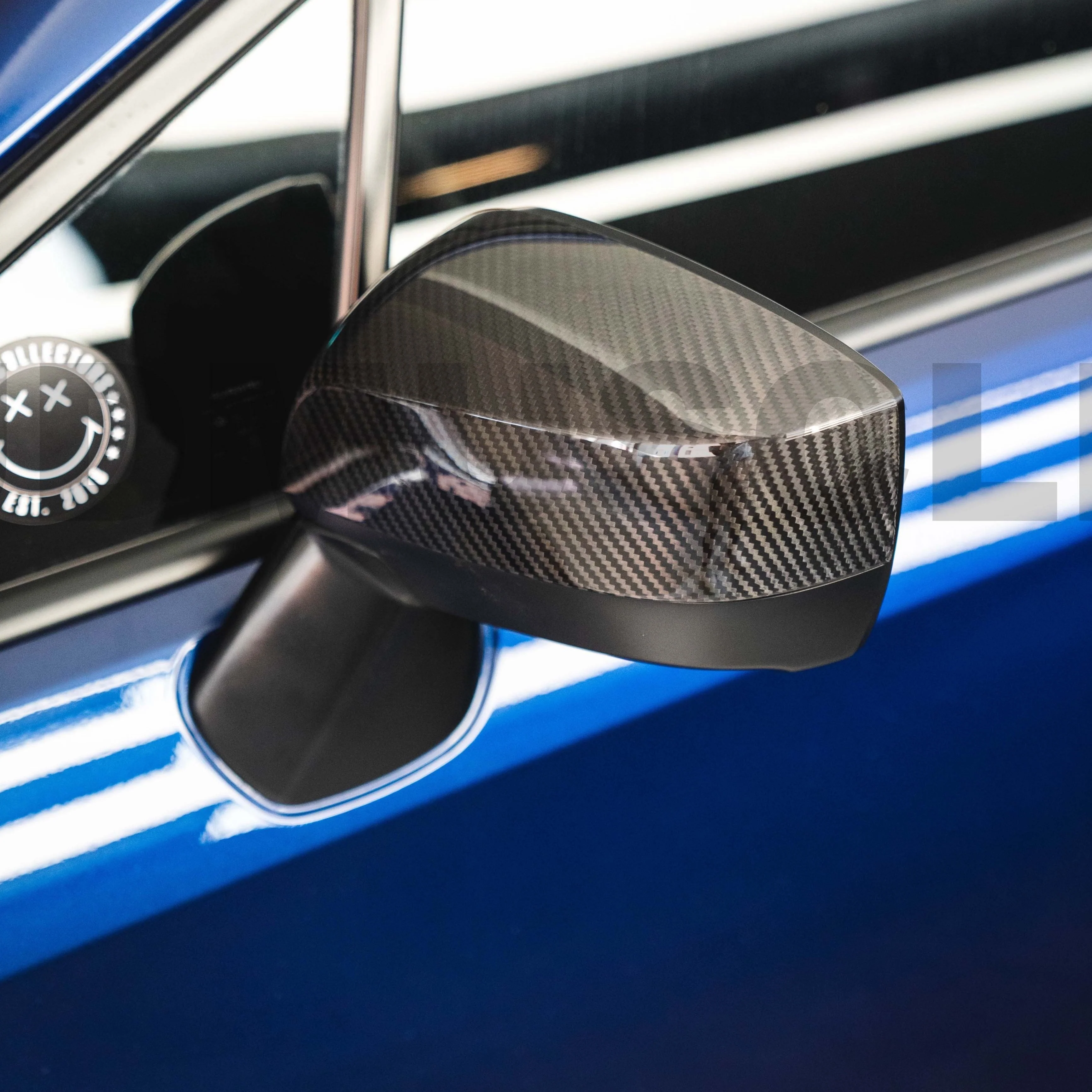 Subaru WRX STI (2015-2021) Tanso Carbon Fiber Side Mirror Covers without Turn Signal - Image 3