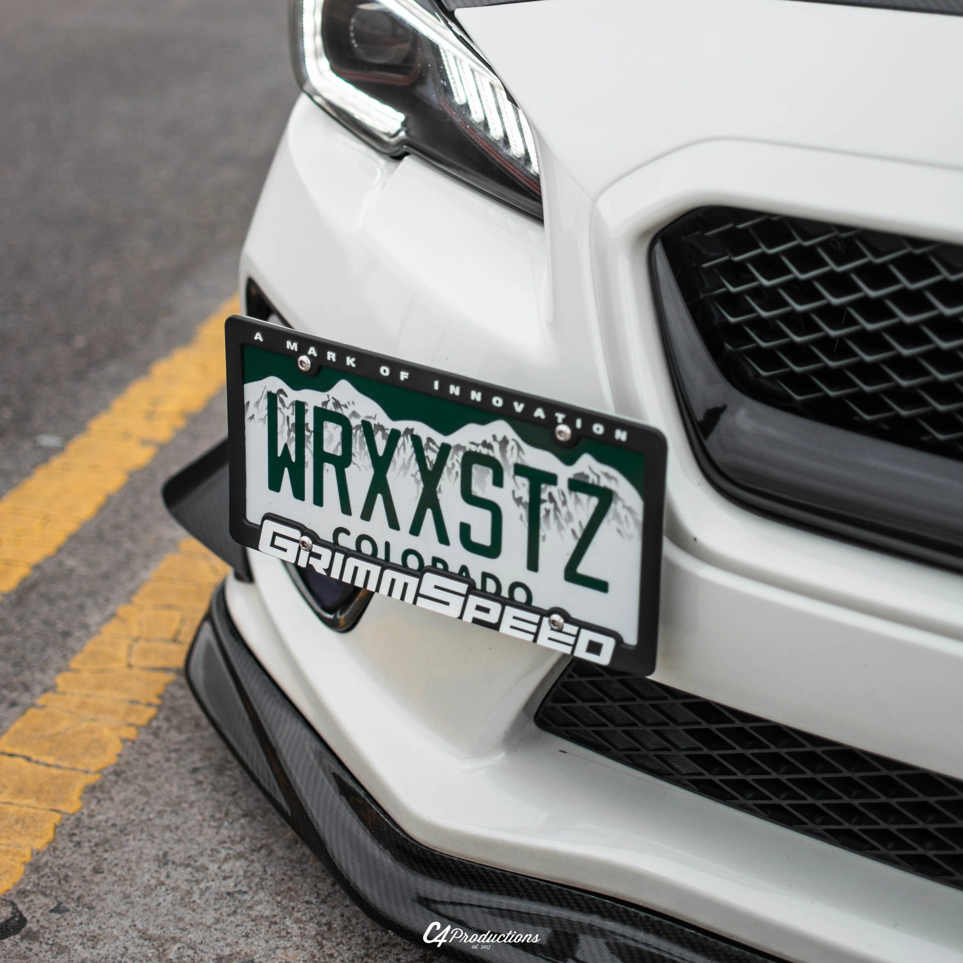 Subaru WRX STI VR Style Carbon Fiber Front Bumper Lip - Image 4