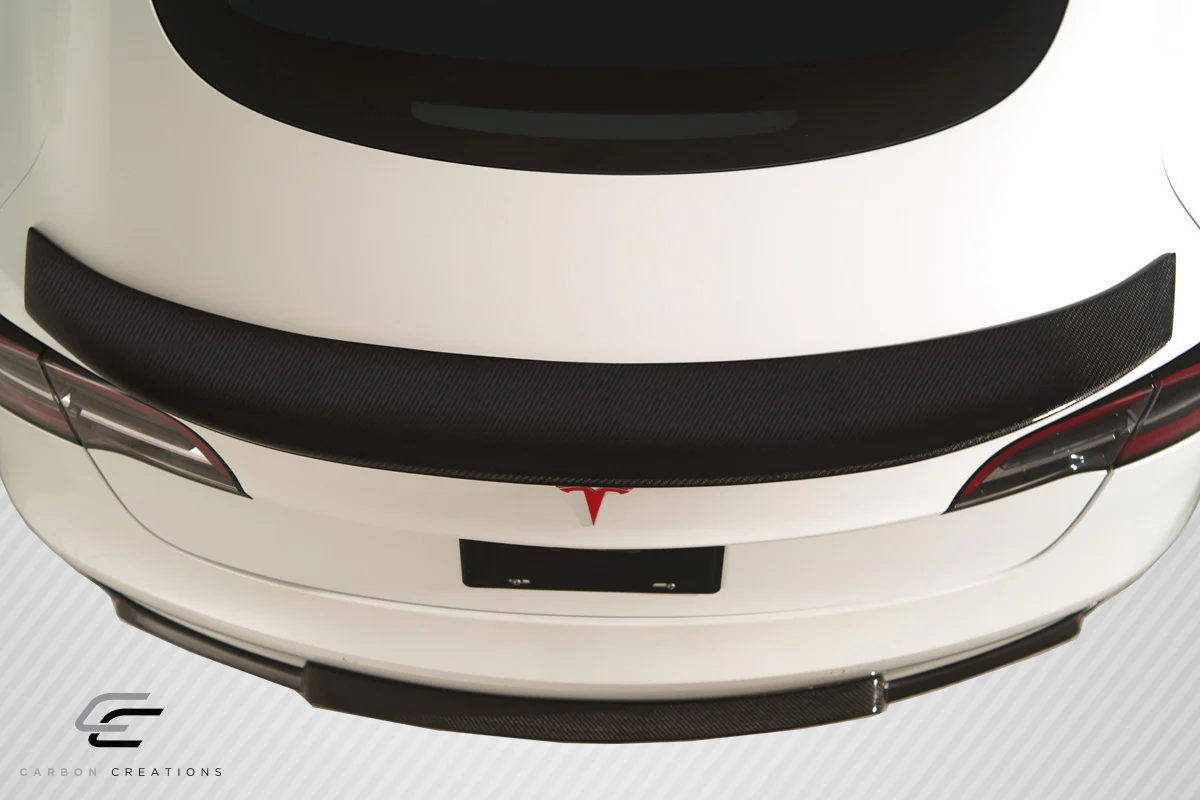 Tesla Model 3 (2018-2023) Carbon Fiber GT Concept Rear Wing Spoiler - Image 7