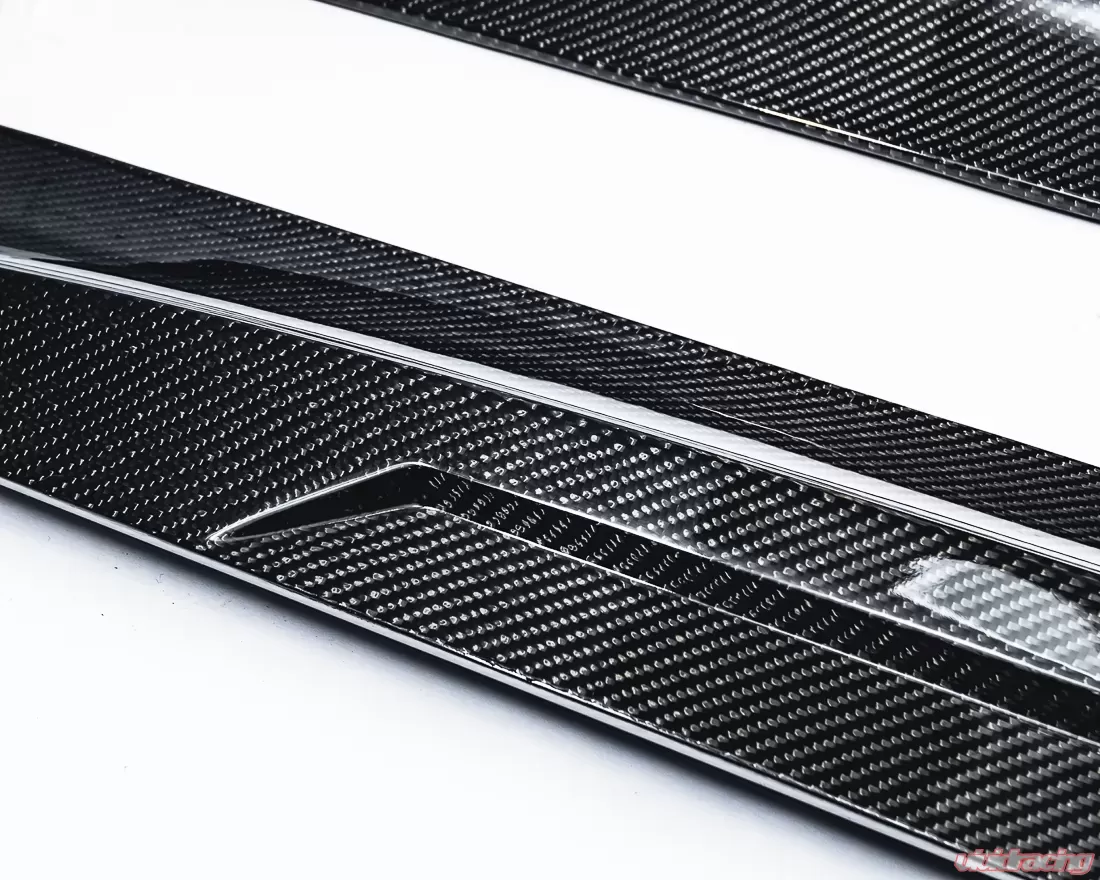 Tesla Model 3 Gloss Carbon Fiber Side Skirts - Image 4