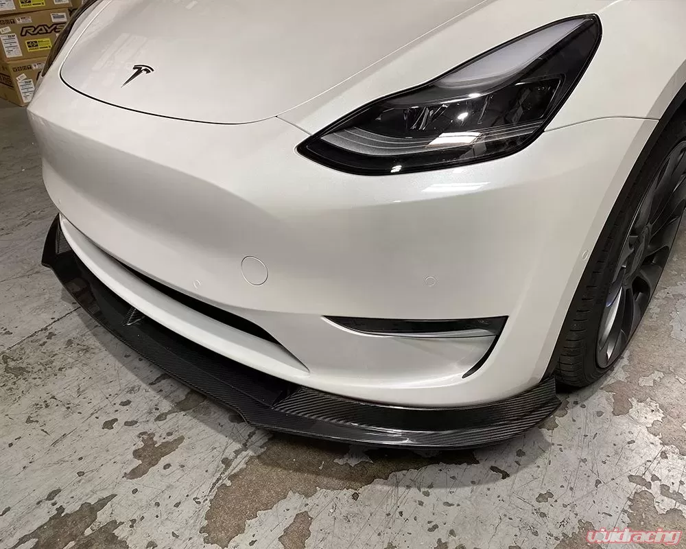 Tesla Model Y Carbon Fiber Front Lip - Image 6