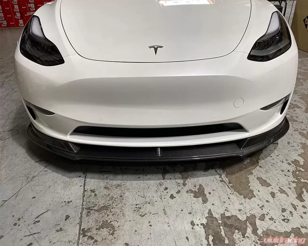 Tesla Model Y Carbon Fiber Front Lip - Image 7