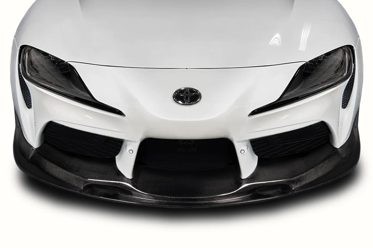 Toyota Supra A90 Carbon Fiber Akura Front Lip Spoiler Air Dam - Image 5