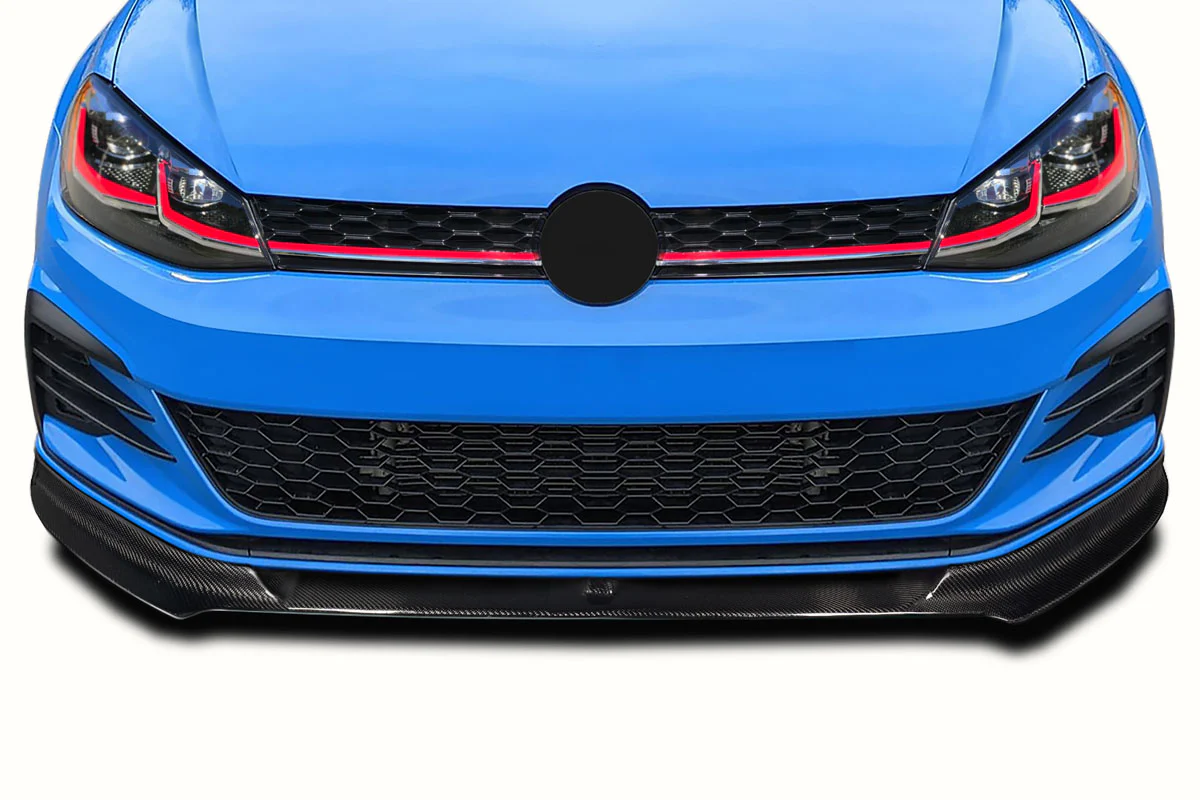 Volkswagen Golf / GTi (2015-2021) Carbon Fiber Circuit Front Lip Spoiler Air Dam - Image 5