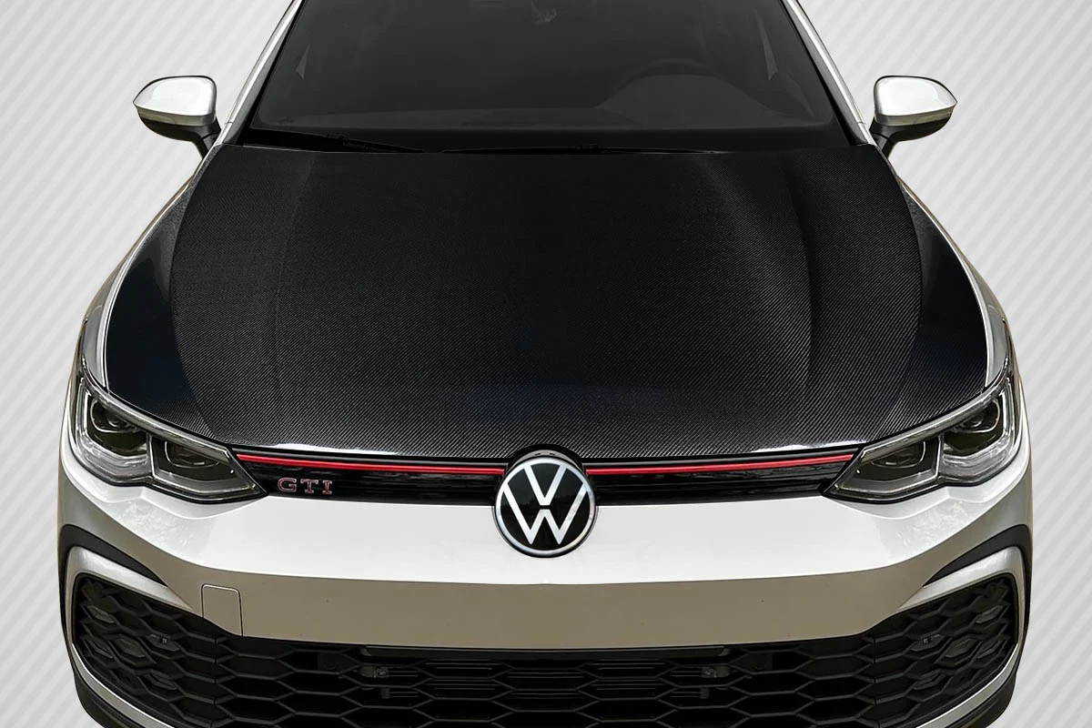 Volkswagen Golf GTI (2022-2023) Carbon Fiber OEM Look Hood - Image 5